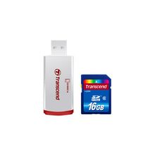 Transcend 16Gb SDHC Card Class 6 + ридер