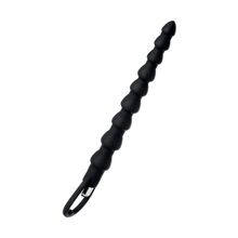 A-toys Черная анальная цепочка с вибрацией A-toys - 32,7 см. (черный)