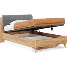 Алмаз. Любимый дом Марта-2 Кровать 1200 (с ПМ и мягкой накладкой, точечная  утяжка Neo 25) (Дуб Золотой Глубокий серый)