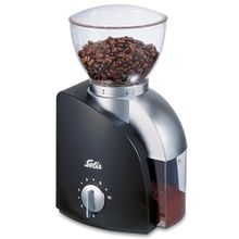 Электрическая жерновая кофемолка Solis Scala Coffee grinder черный уцененный