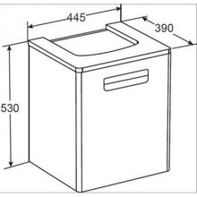 Тумба с раковиной Roca Gap 45, фиолетовая, ZRU9302743