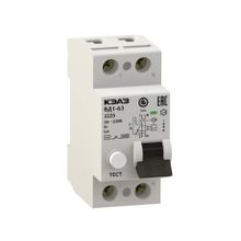 Дифференциальный выключатель нагрузки ВД1-63 2 полюса, 40А, Тип AC, 300мА | код. 221920 | КЭАЗ