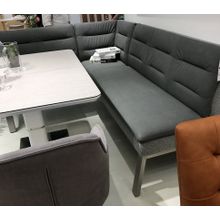 Скамья угловая MALIAN GREY 211х171,5 см, экокожа + ткань М-City