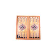 Нарды большие тонированные, деревянные шашки