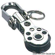 Osculati SS mini-block single swivel w becket 17x5, 55.090.03