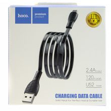 Data кабель USB HOCO U52 micro usb черный