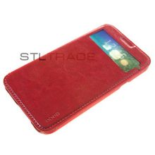 Футляр-книга боковой Hoco Crystal Classic для Samsung E700 Galaxy E7 red