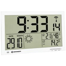 Метеостанция (настенные часы) Bresser MyTime Jumbo LCD, белая