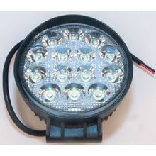 Китай AE42R-14LED-42PC Фара светодиодная дополнительная круглая, рассеиваемый свет, 14 диодов, 42W, (115х42х142) 12 24V AVTOELECTRICA диод