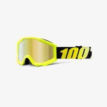 Очки подростковые 100% Strata JR Neon Yellow   Mirror Gold Lens (50510-004-02)