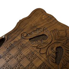 Нарды резные "Медведь" с ручкой