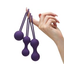 So divine Набор из 3 фиолетовых вагинальных шариков Kegel Training Set (фиолетовый)