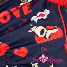 Дождевик для собак ForMyDogs мальчик LOVE с молнией на спине 243SS-2017 M