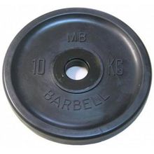 Диск обрезиненный черный Евро-классик Barbell 10кг