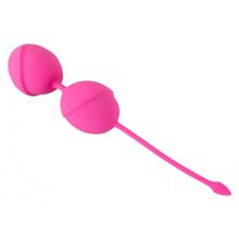 Розовые вагинальные шарики Silicone Love Balls (228893)