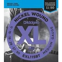 EXL115BT Nickel Wound Комплект струн для электрогитары, Medium, 11-50, DAddario