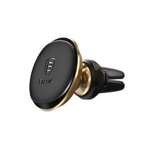 Baseus Автомобильный магнитный держатель Baseus Magnetic Air Vent Car Mount Holder with cable clip gold