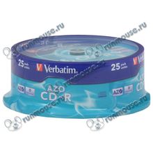 Диск CD-R 700МБ 52x Verbatim "43352", пласт.коробка, на шпинделе (25шт. уп.) [43768]