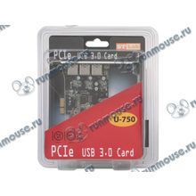 Контроллер USB3.0 (3 внешн.+1 внутр.) STLab "U-750" (PCI-E x1) (ret) [111371]