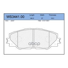 Колодки Тормозные Дисковые | Перед | Toyota Rav 4 Iii 26 >>Toyota Auris 21 >>, Prius Plus 212 >>, Rav 4 Iii 25 >> JEENICE арт. WS344100