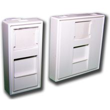 LAN-SIP-22N-WH Вставка 22.5x45, со шторкой и маркировкой, белая