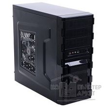 3Cott 1811 ATX w o PSU, окно USB 3.0 с доп.коннектором USB 2.0 , 2х 12см LED новые красные вент-ры, Black