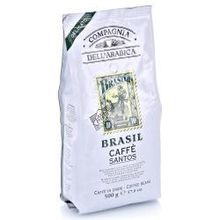 кофе зерновой Dell&apos;Arabica Puro Arabica Brasil Santos, 0,5 кг