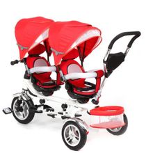 Capella трехколесный для двойни Twin trike 360 Red