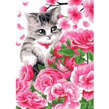 Раскраска по номерам РУССКАЯ ЖИВОПИСЬ Котенок