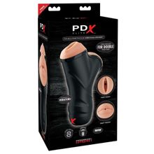 Мастурбатор в колбе с двумя тоннелями Double Penetration Vibrating Stroker (160209)