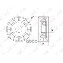 Ролик Обводной Приводного Ремня LYNXauto арт. PB7002