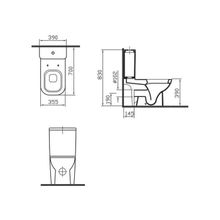 VitrA 9744B003-1207, Retro, бачок, механизм смыва на 3 6 л, сиденье с микролифтом
