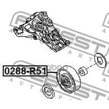 Ролик Обводной Приводного Ремня Nissan Pathfinder R51m 2005.01-2014.11 [El] Febest арт. 0288R51