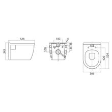 Унитаз подвесной безободковый с креплением BelBagno LOTO BB070CHR