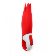 Красный вибратор Satisfyer Power Flower с лепестками - 18,8 см. (113523)