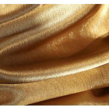 Ткань портьерная Шанзелизе Темное золото