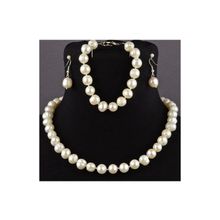 Бусики-Колечки Комплект Жемчуг "Классика 10" арт.П4156