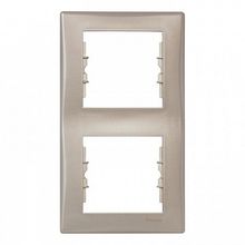 Рамка 2 поста SEDNA, вертикальная, титан |  код. SDN5801168 |  Schneider Electric