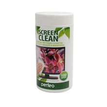 Влажные салфетки  PERFEO PF-T SC-100 "Screen Clean" для LCD TFT экранов и мониторов, в тубе, 100шт.