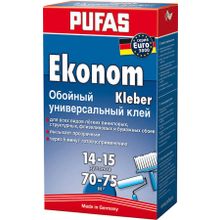 ПУФАС 510 клей для обоев универсальный (0,5кг)   PUFAS N0510 Ekonom Euro 3000 клей обойный универсальный (500г)