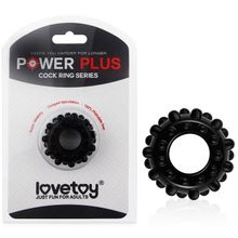 Черное эрекционное кольцо POWER PLUS Cockring (220425)