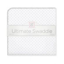 SwaddleDesigns Classic Polka Dots серая