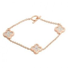 Браслет Три цветка с кристаллами