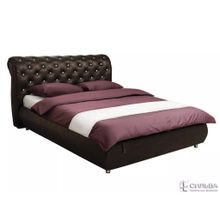 Сильва Кровать «Эмили» 1400 со стразами и под. мех   дарк барун ID - 307601