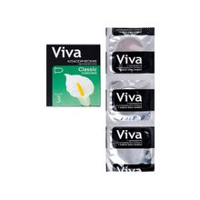 VIZIT Классические гладкие презервативы VIVA Classic - 3 шт.