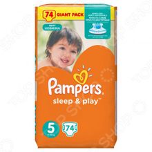 Pampers Sleep & Play 11-18 кг, размер 5, 74 шт.