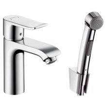 Смеситель Hansgrohe Metris 31285000 для раковины с гигиеническим душем