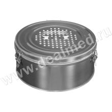 Коробка стерилизационная круглая с фильтрами КФ-12, ДЗМО, Россия