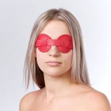 Sitabella Красная кожаная маска на глаза для эротических игр (красный)