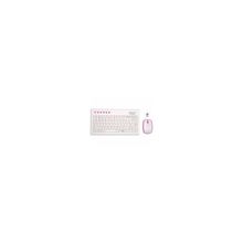 Комплект (клавиатура + мышь) Mediana KM-313 White-Pink, розовый